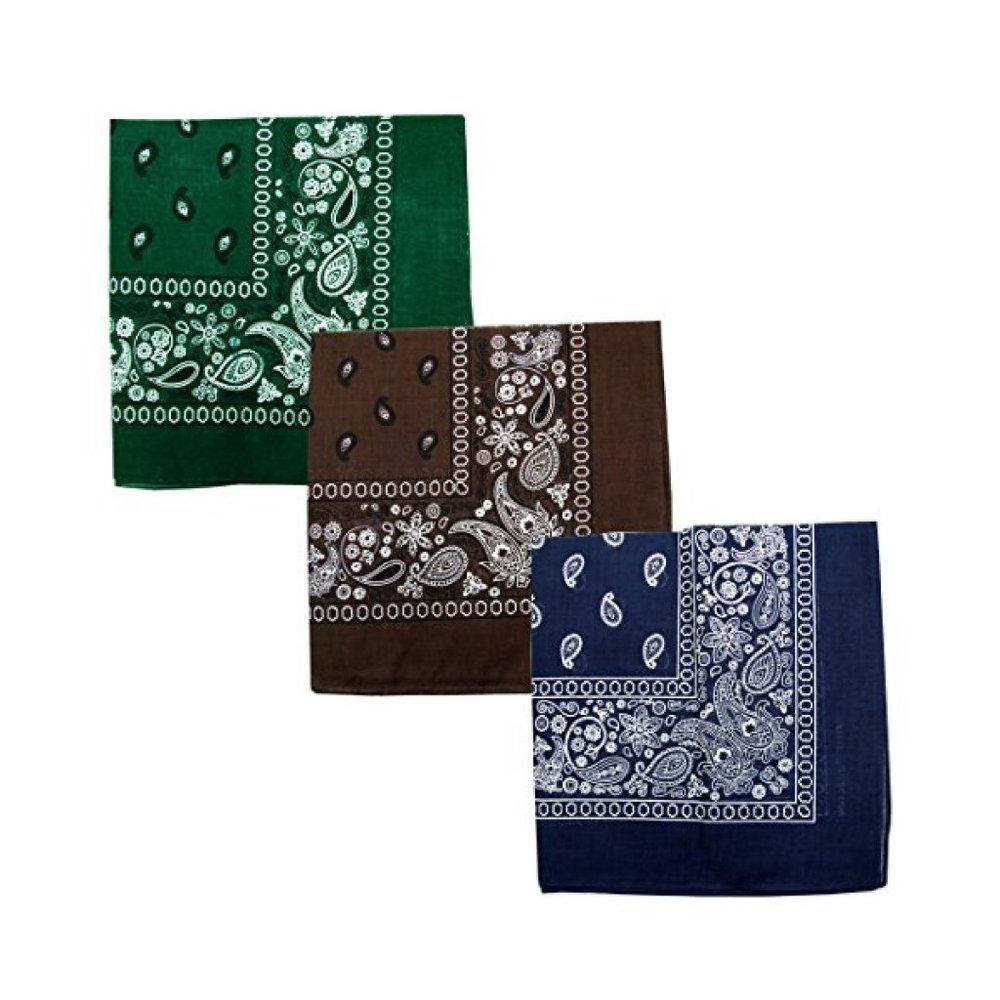Paisley 3 piece 100%Cotton Bandanas